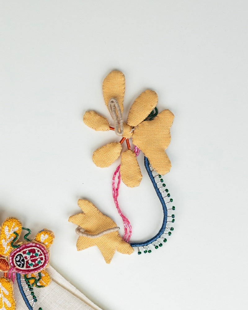 Kajol!! Handcrafted floral embroidered earcuffs