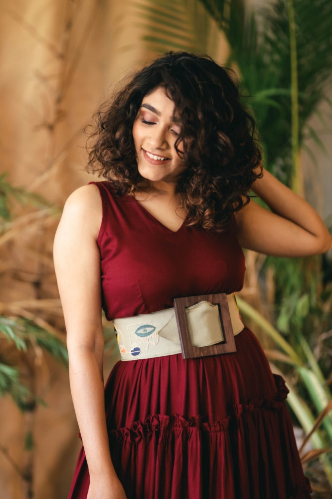 Scrabble! Handcrafted embroidered belt