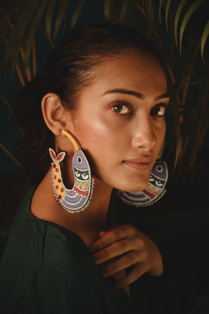 Oh Fish!! Handmade hoop earrings
