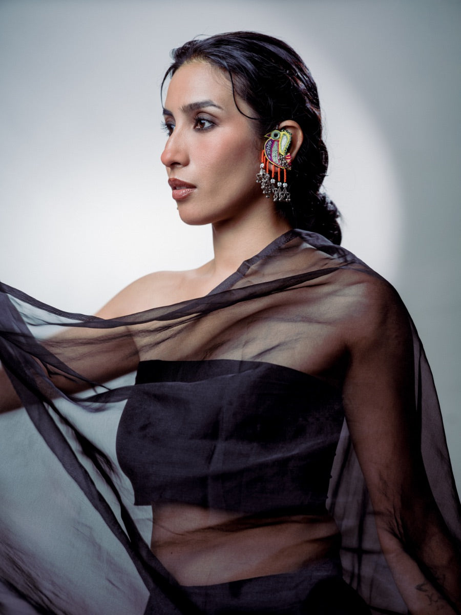 Teniyo!! Handmade traditional sparrow tiny earcuffs!!
