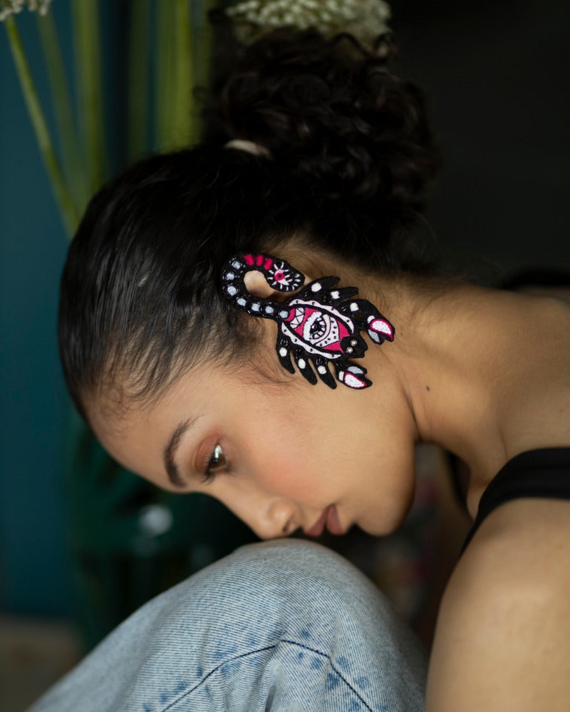 Damn! Handmade scorpio earrings