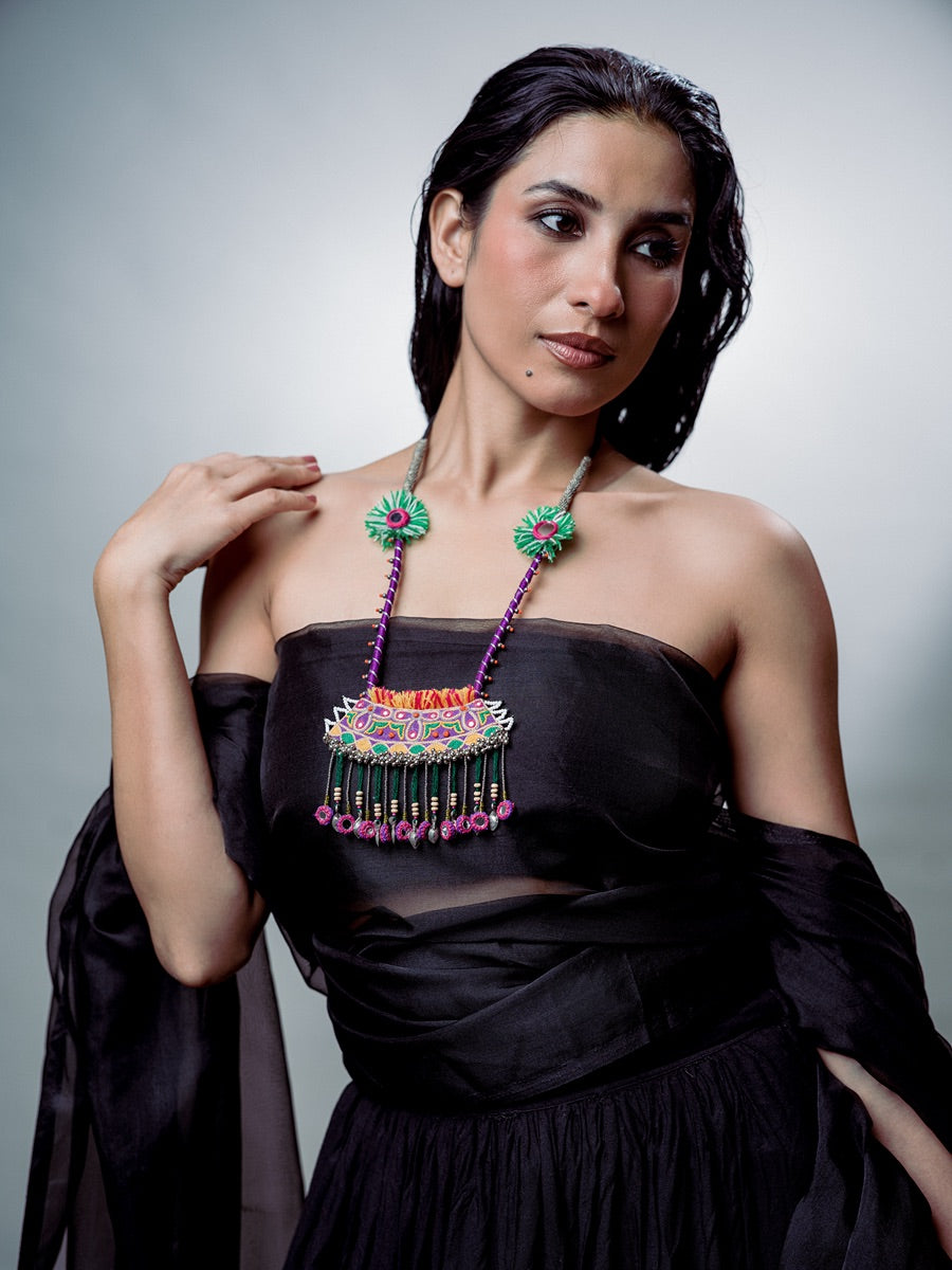 Na Re Baa!! Handcrafted traditional kutchi embroidery necklace!!