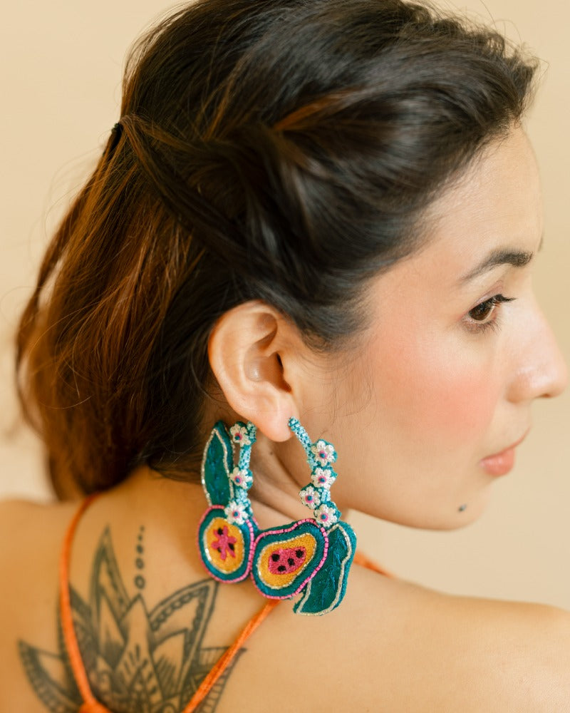 Bermuda handmade hoop earrings