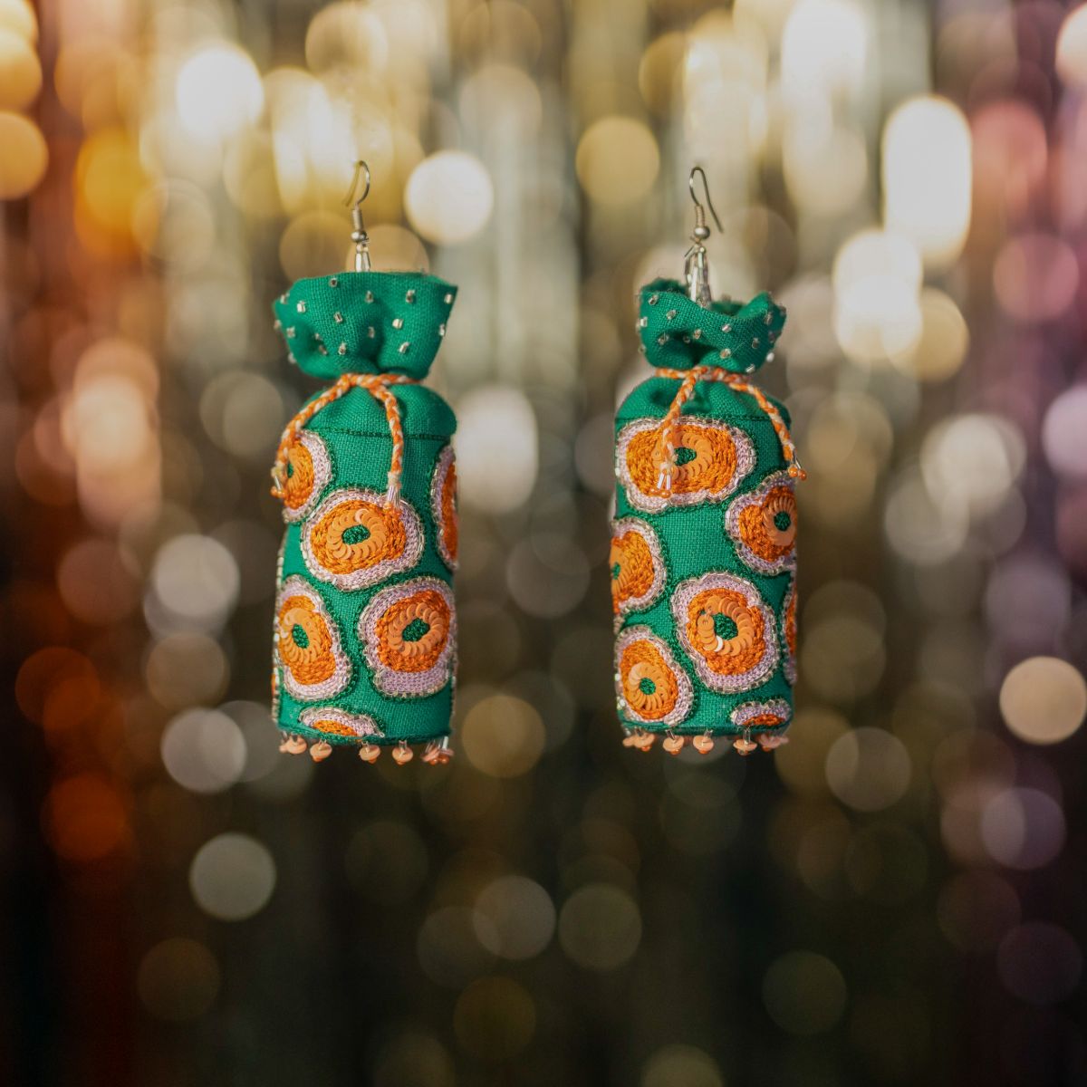 Kahwah handmade potli earrings