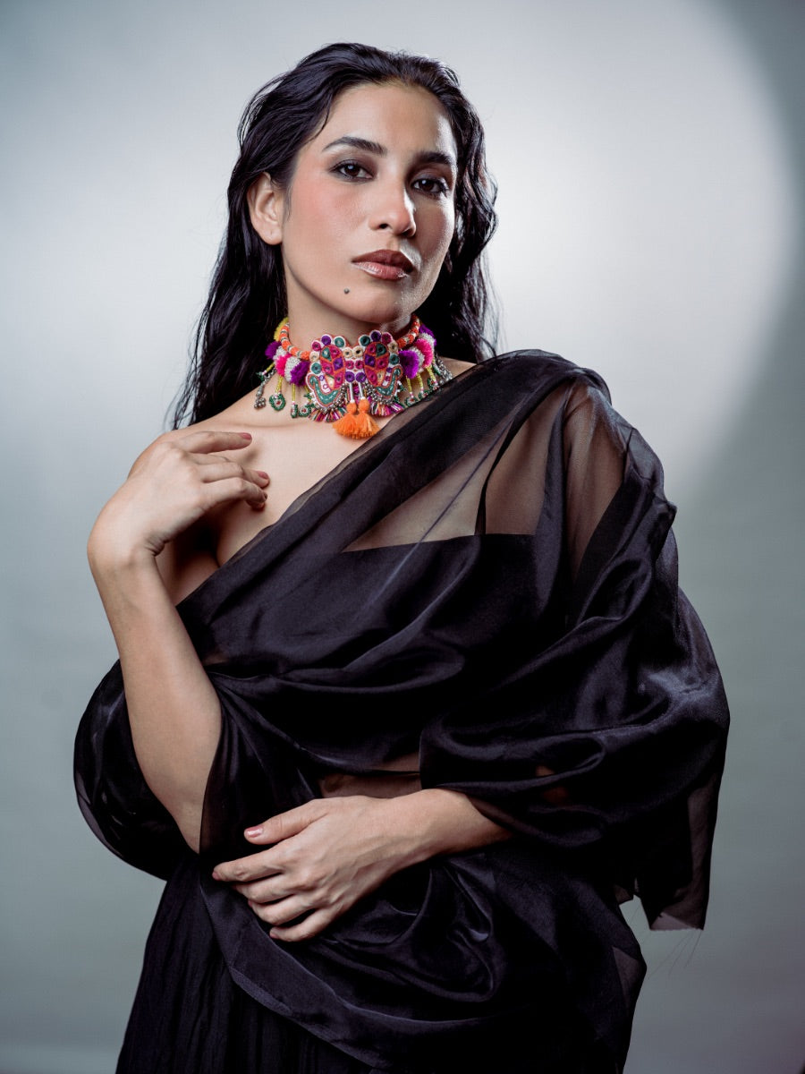Leela Laher!! Handcrafed traditional 2 peacock choker!!