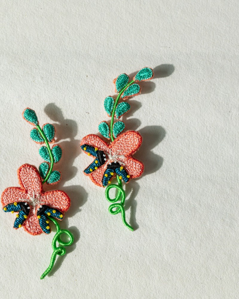 Tahiti handmade floral earrings