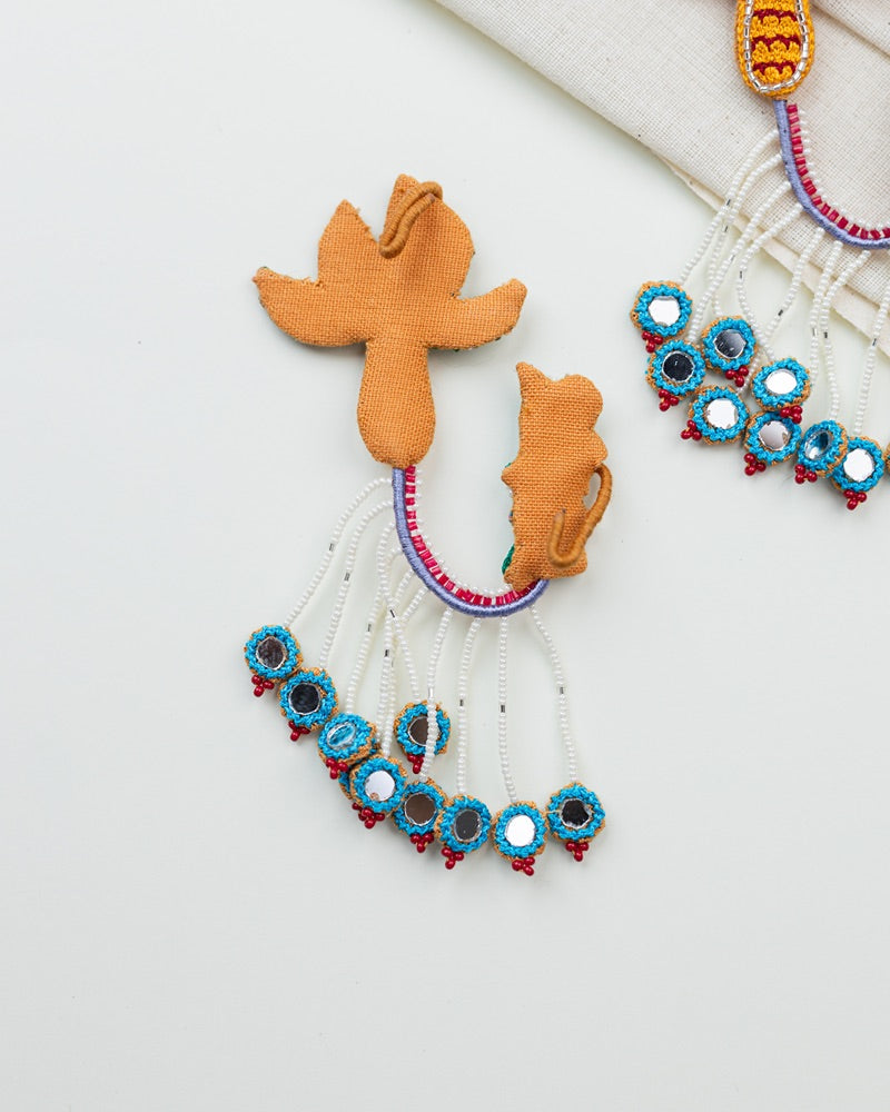 Shilpa!! Handcrafted coconut tree embroidered earcuff