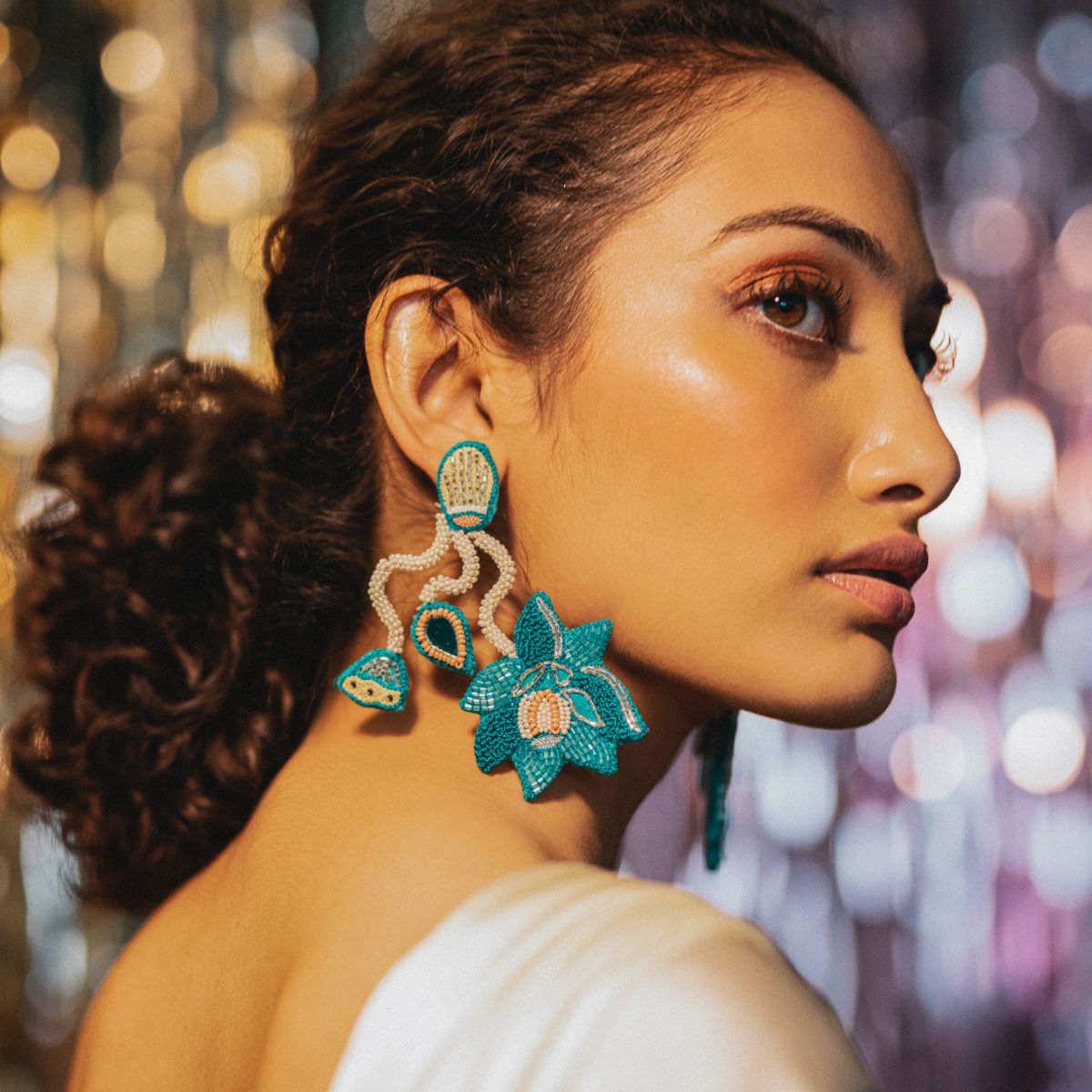 Feni handmade floral earrings