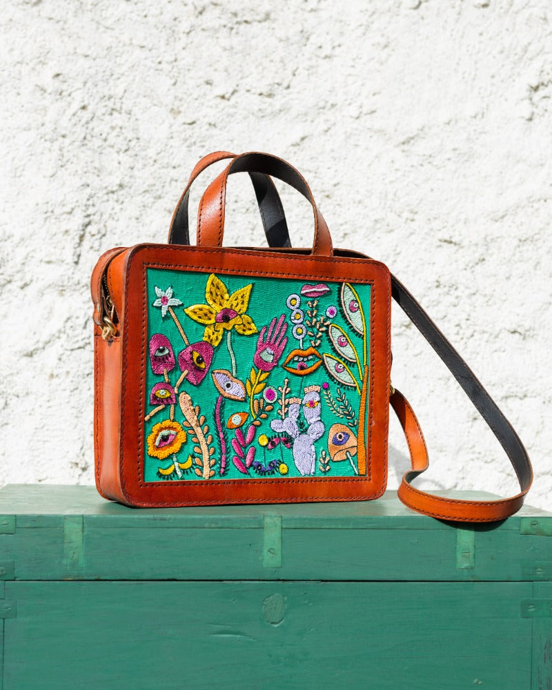 Tambola!! Handcrafted embroidered leather bag