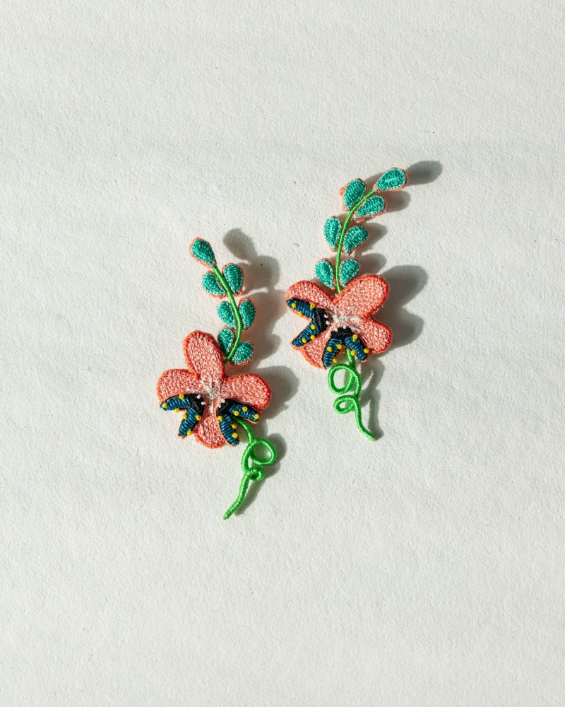 Tahiti handmade floral earrings
