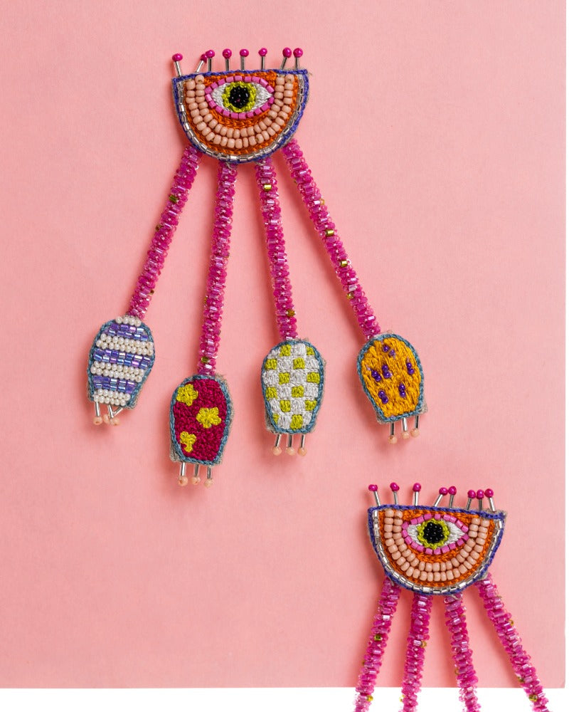 Silenzio! Handmade evil eye earrings