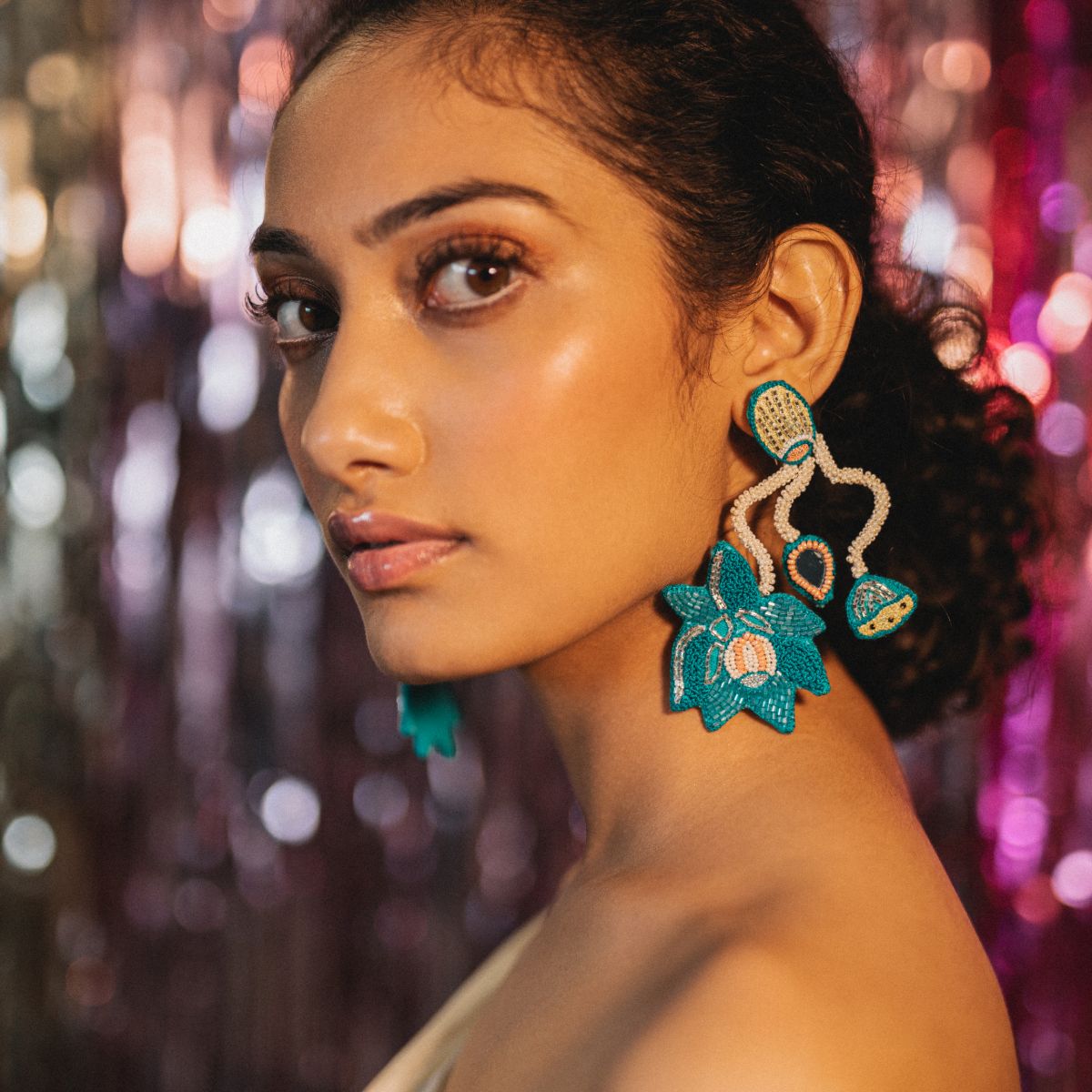 Feni handmade floral earrings