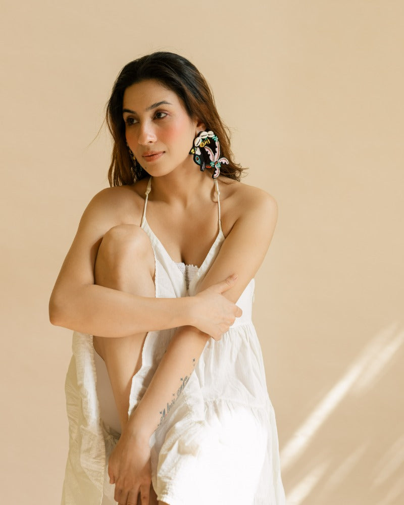 Taharuu handmade birdie earrings