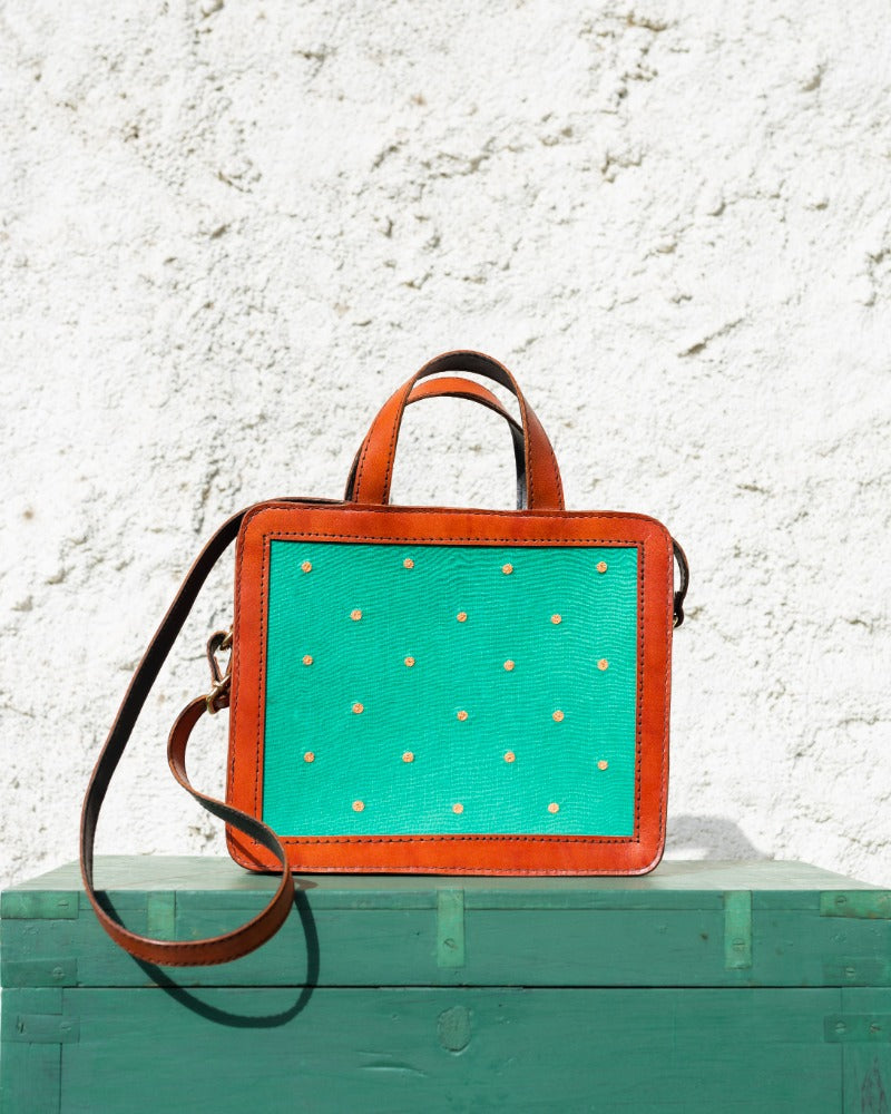 Tambola!! Handcrafted embroidered leather bag