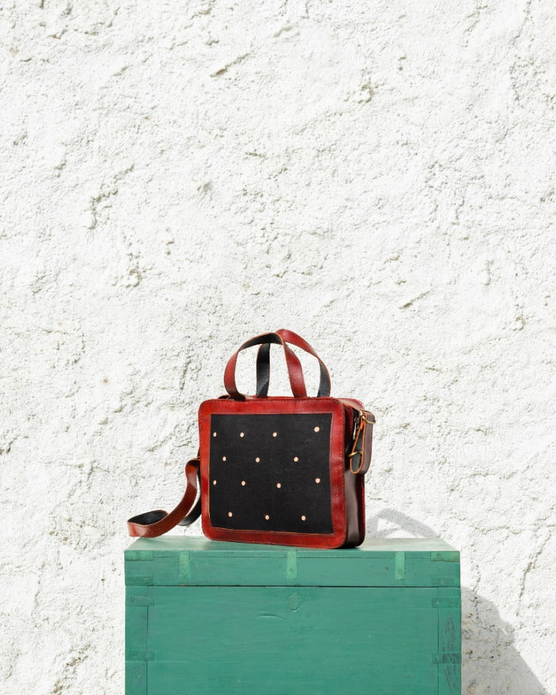 Tambola!! Handcrafted embroidered leather bag