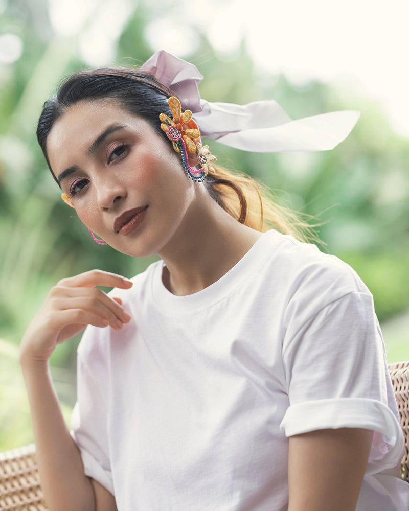 Kajol!! Handcrafted floral embroidered earcuffs