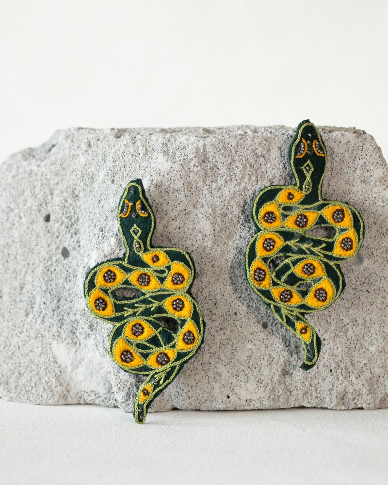 Seriously!! Handmade snake earrings