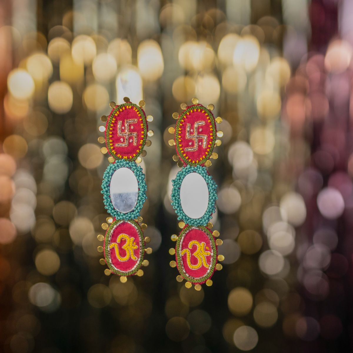 Kesar Kasturi handmade ethnic earrings