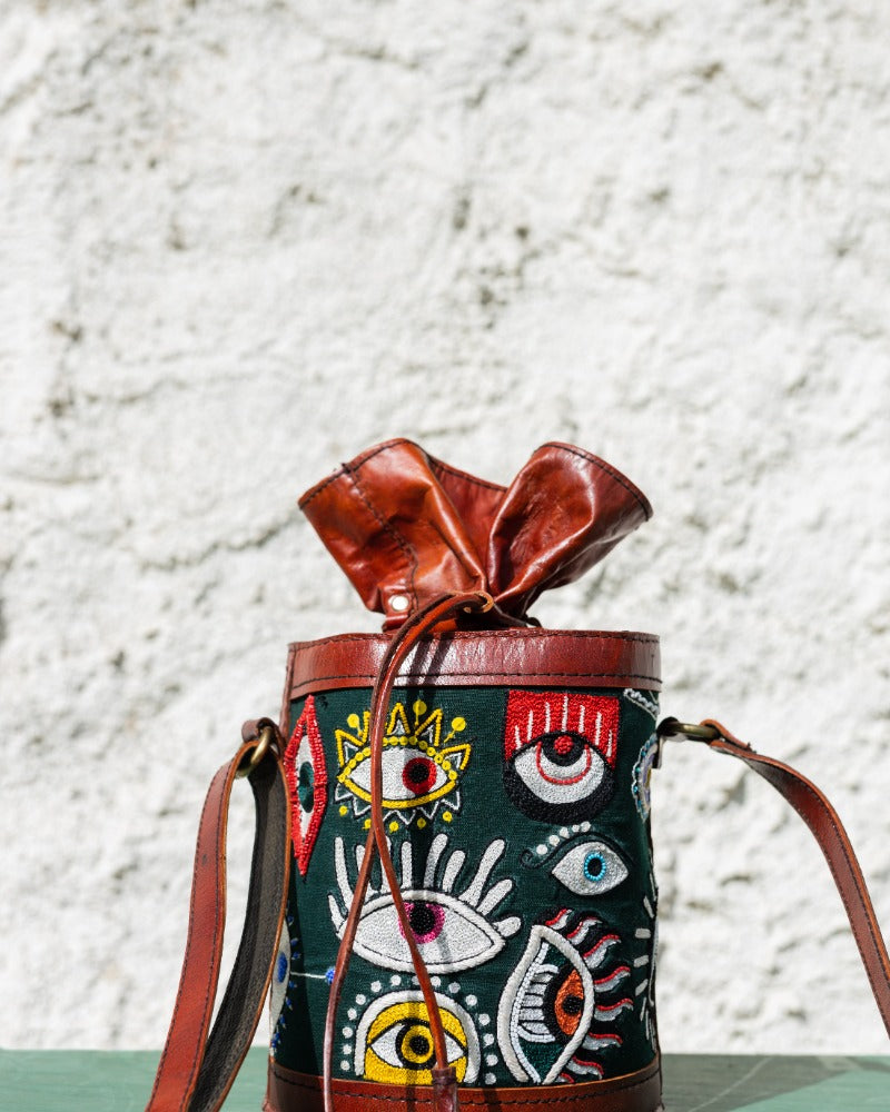 I Spy! Handmade leather potli bag