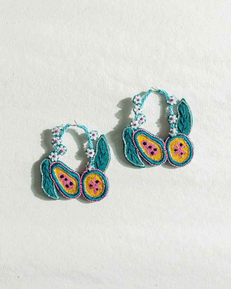 Bermuda handmade hoop earrings