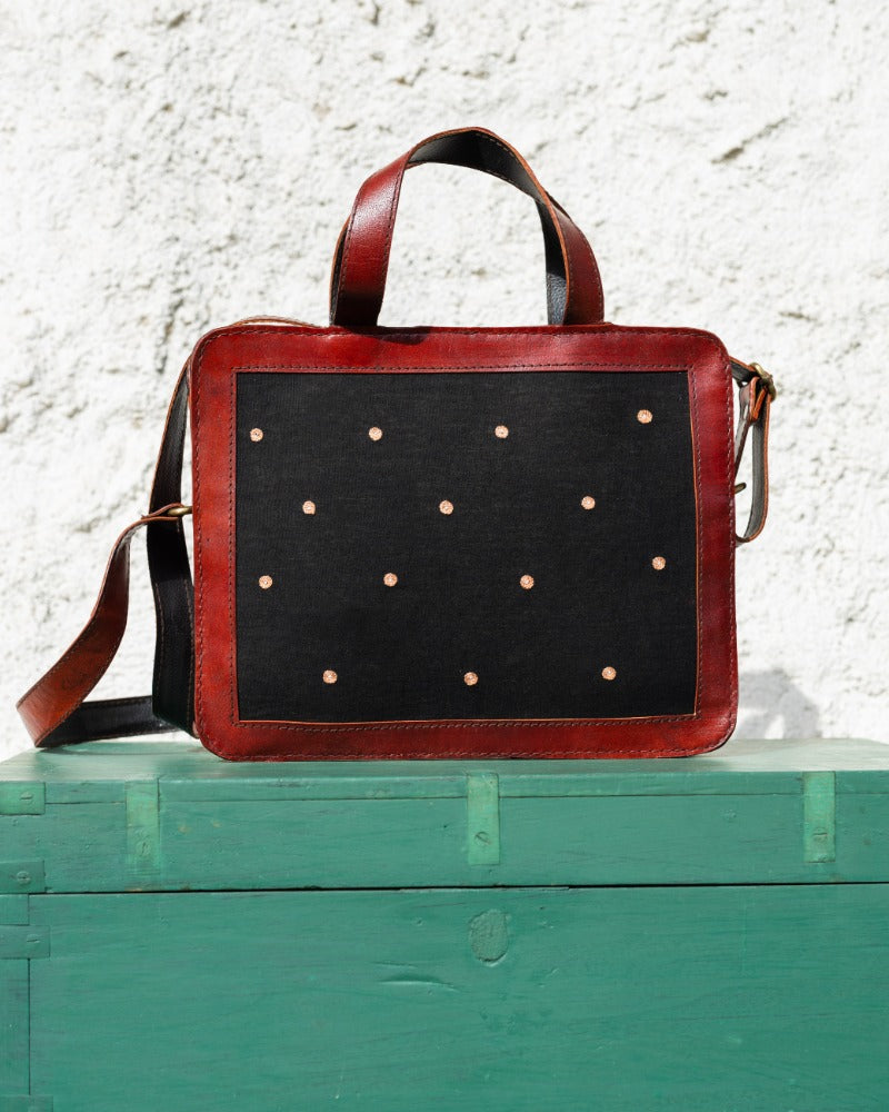 Tambola!! Handcrafted embroidered leather bag