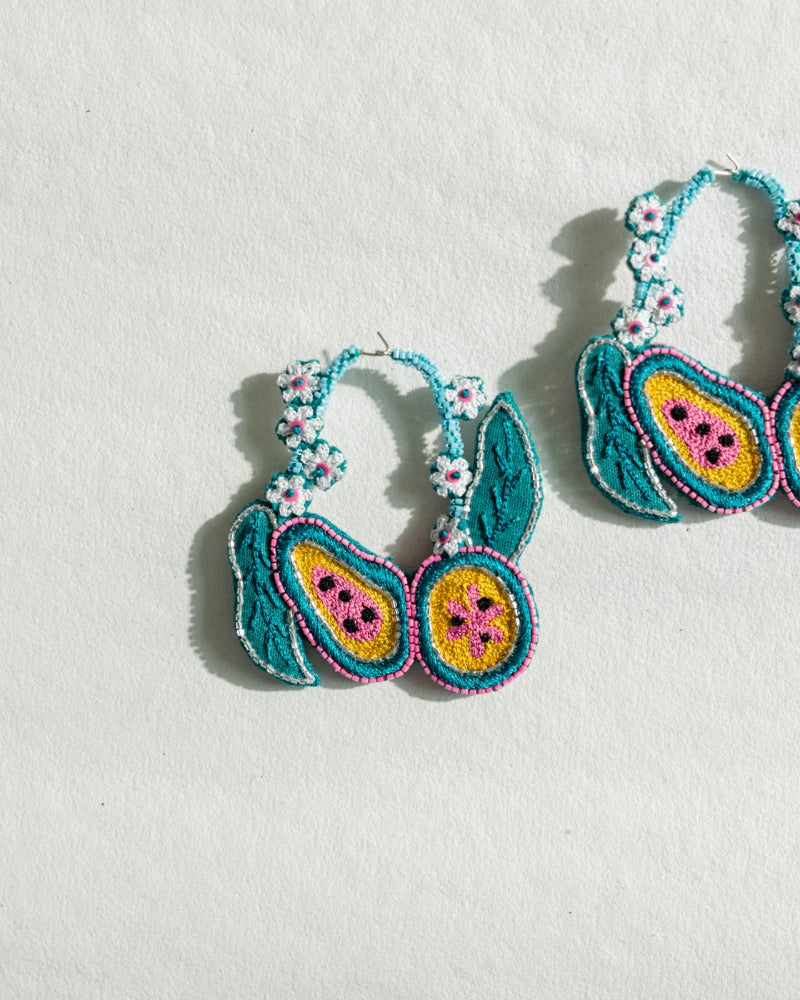 Bermuda handmade hoop earrings