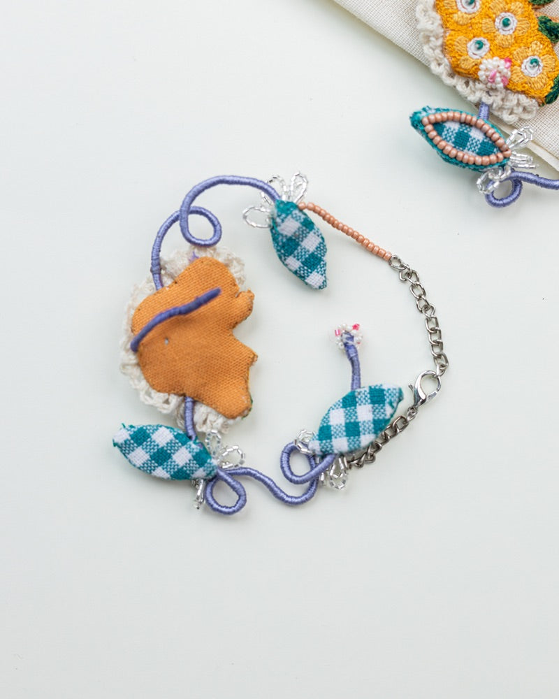 Juhi!! Handcrafted embroidered floral earcuffs