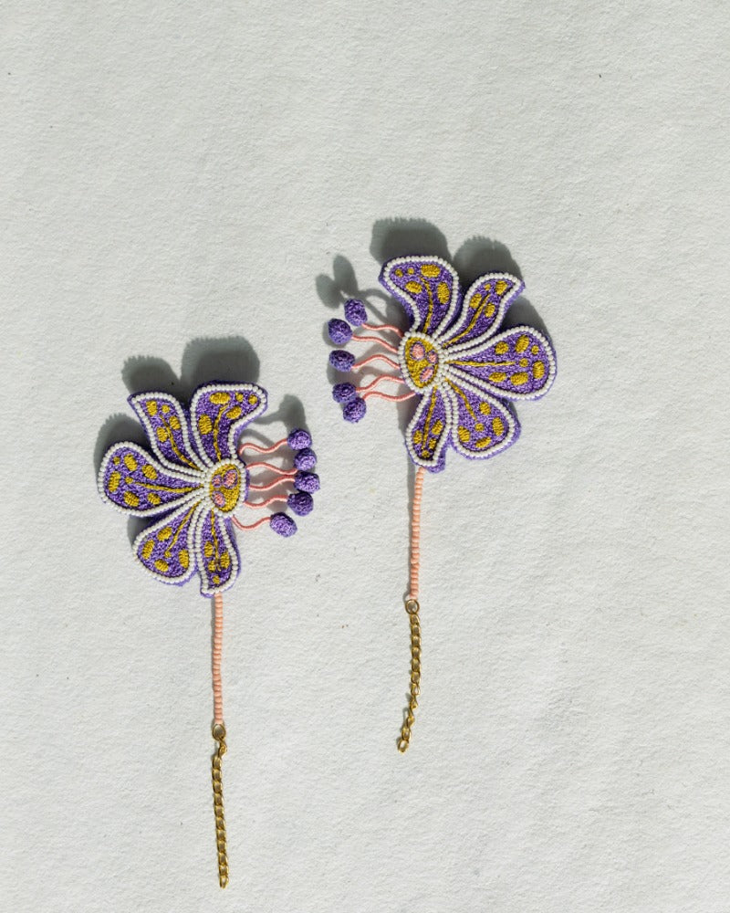 Matira handmade floral earcuffs