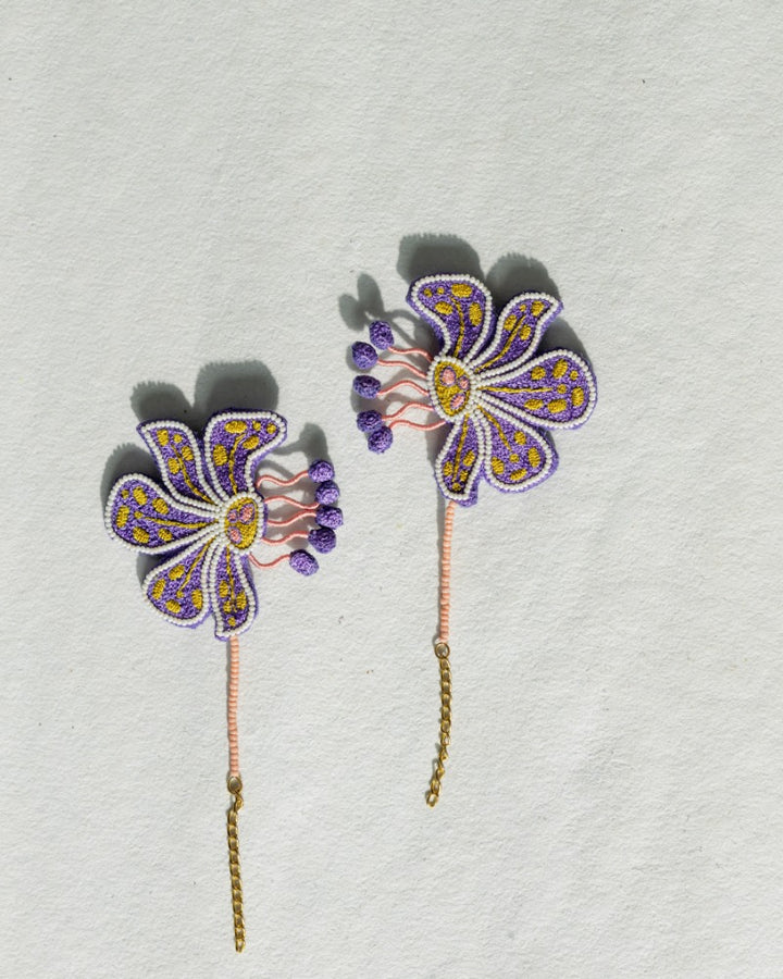 Matira handmade floral earcuffs
