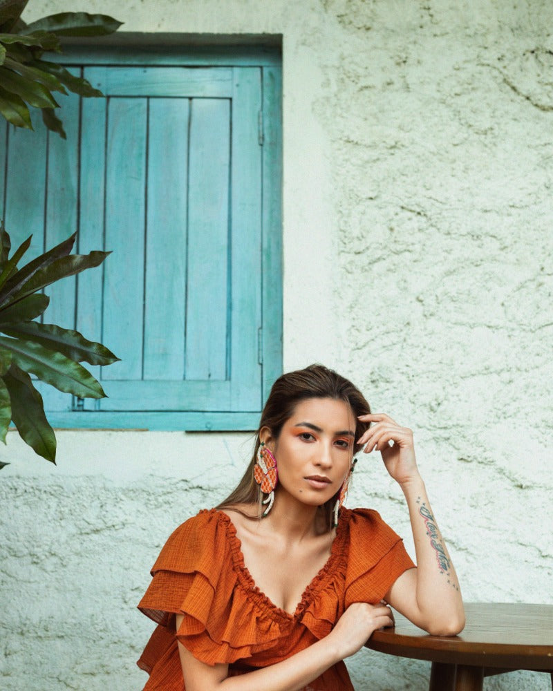 Guai! Handmade floral earrings