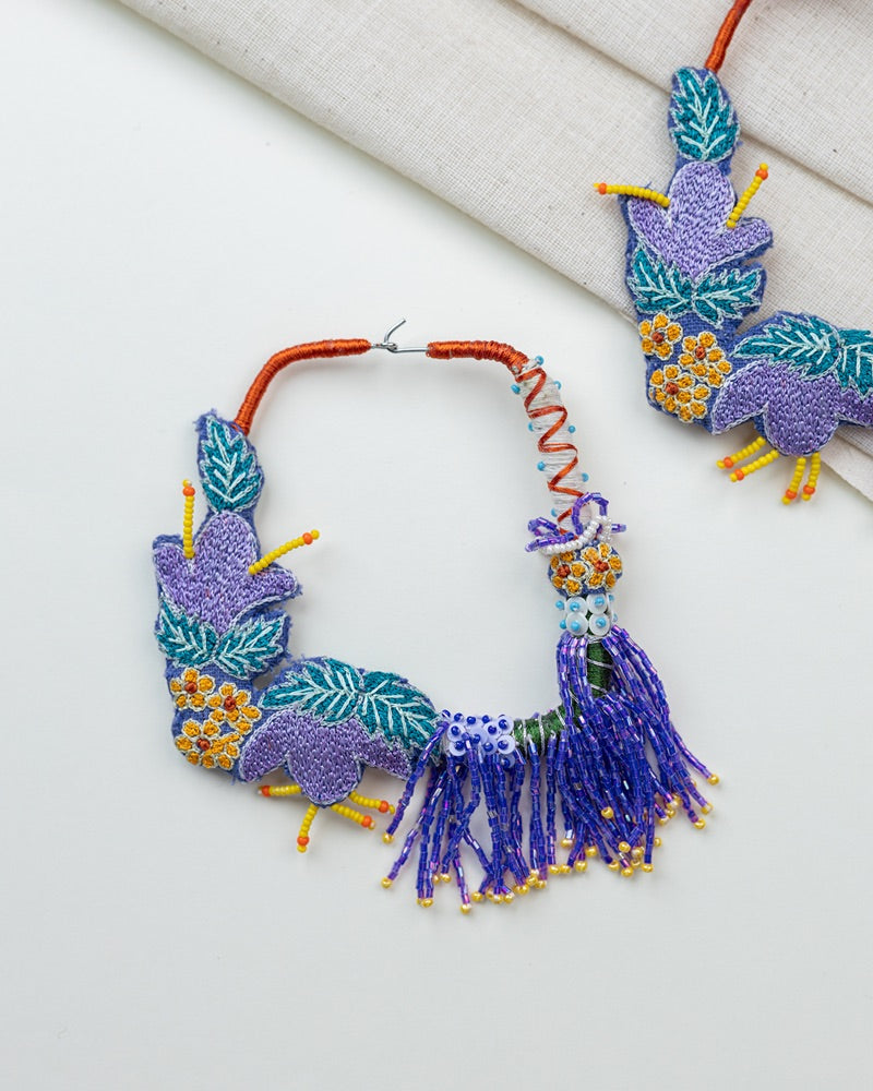 Urmila!! Handcrafted floral embroidered hoop earrings