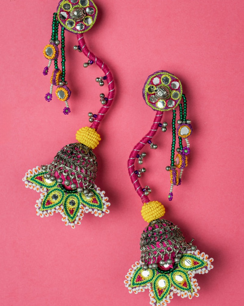 Haaiissh! Handmade traditional floral earrings