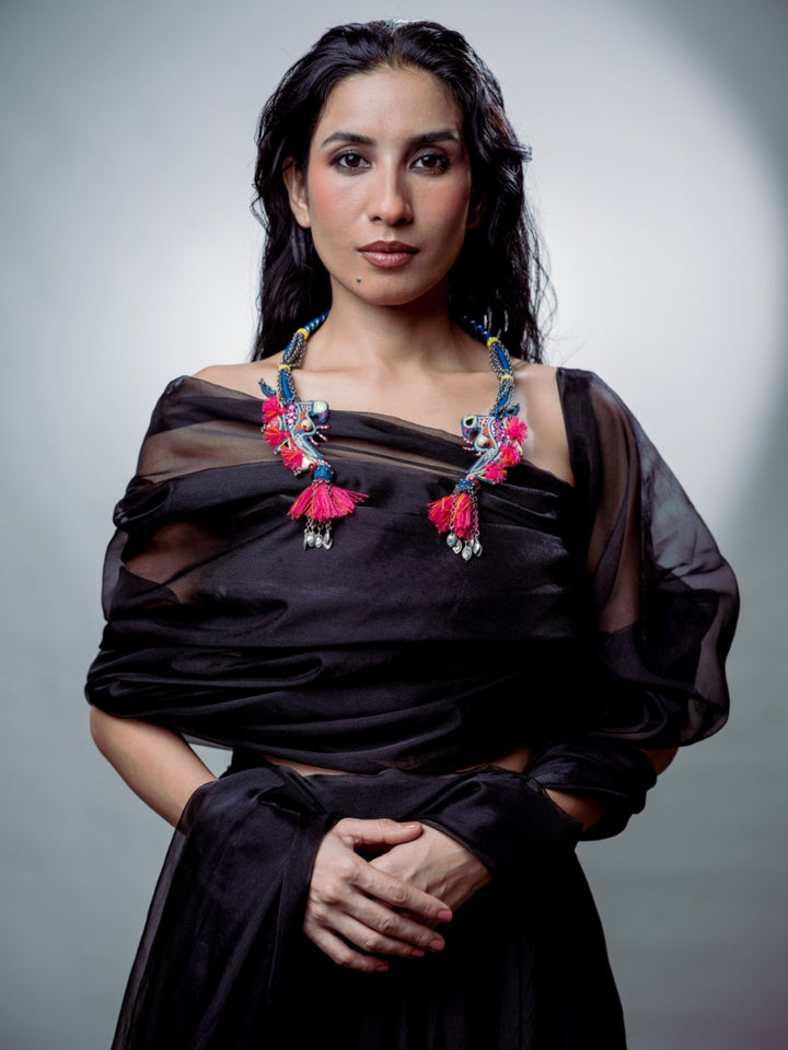 Daffod!! Handcrafted traditional sparrow hansdi neckpiece!!