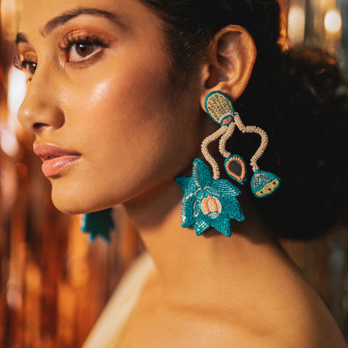 Feni handmade floral earrings