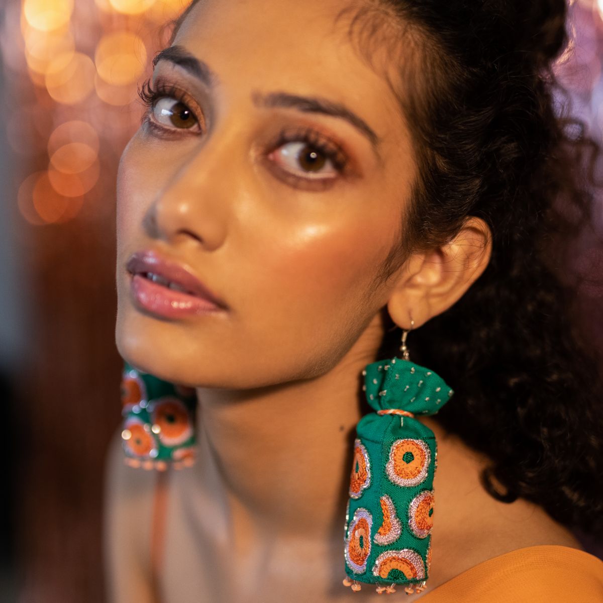 Kahwah handmade potli earrings