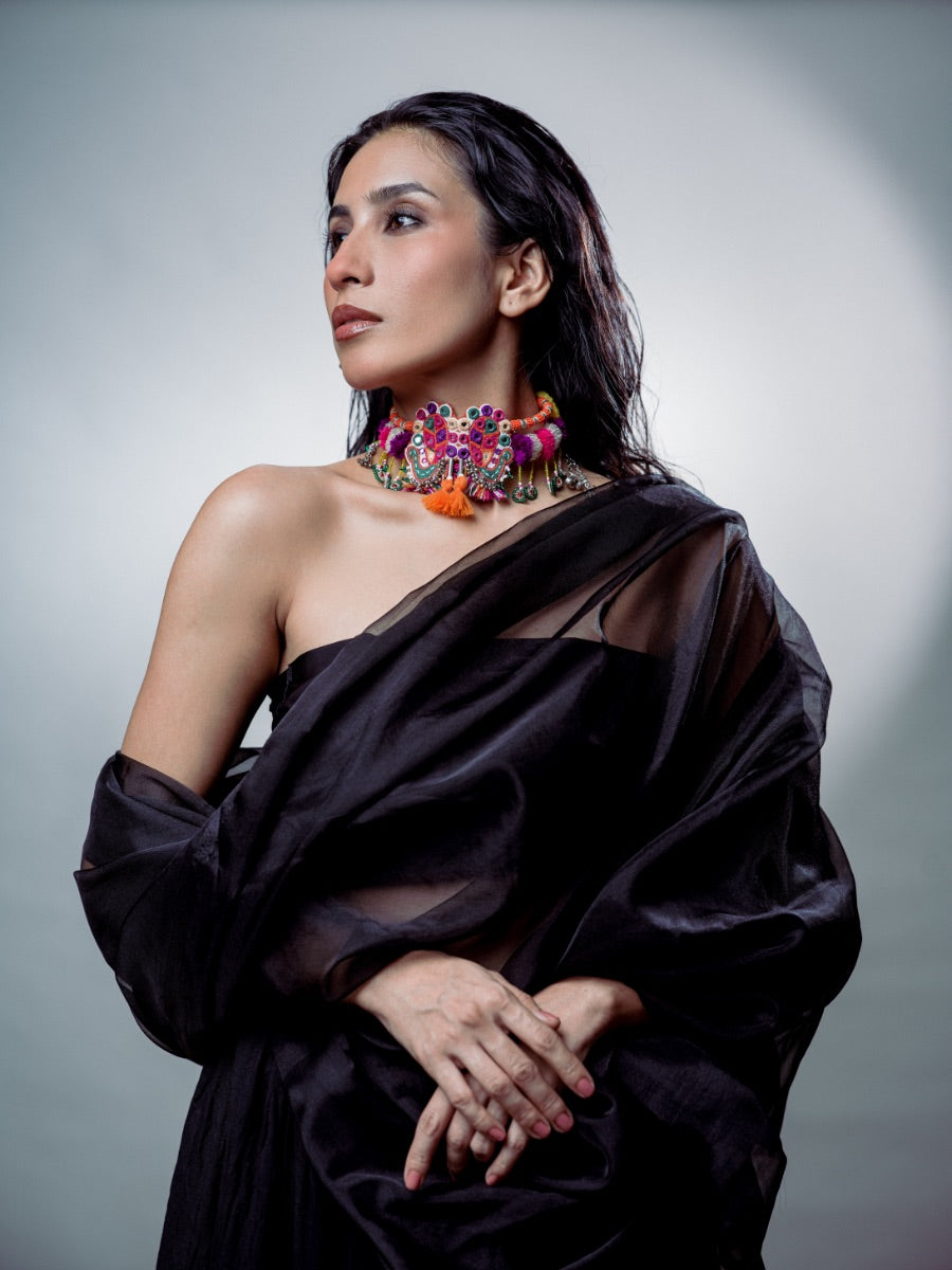 Leela Laher!! Handcrafed traditional 2 peacock choker!!