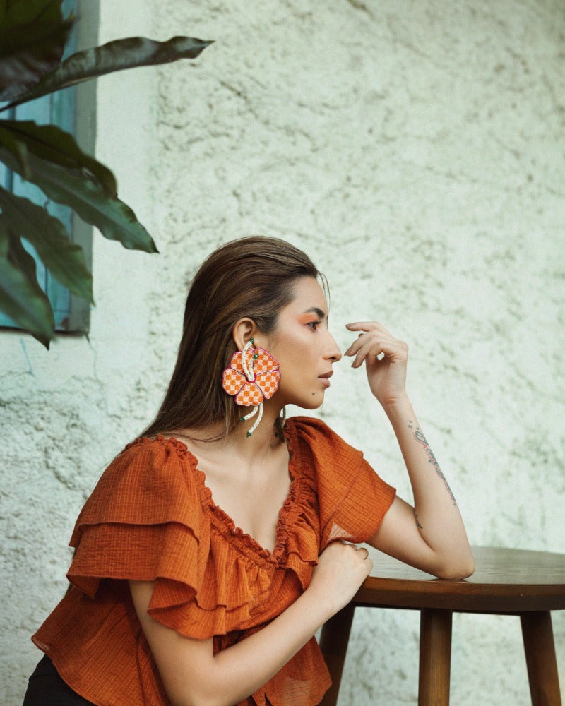 Guai! Handmade floral earrings