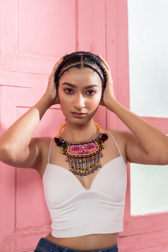 Yebo! Handcrafted traditional Haansdi neckpiece