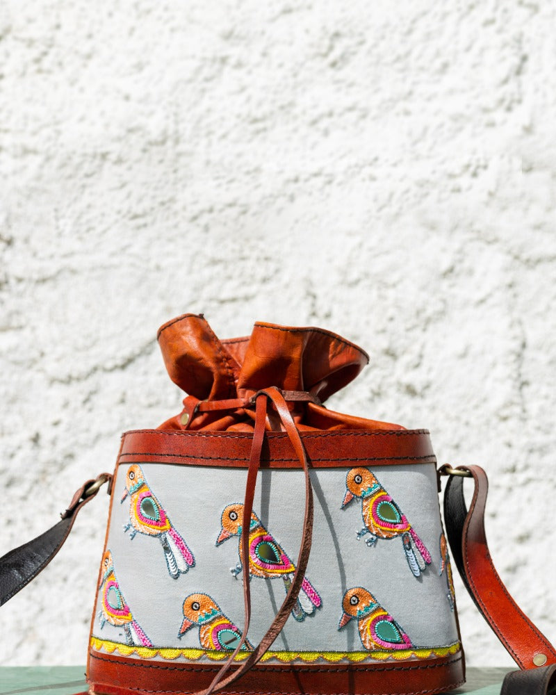 Rasna! Handmade potli leather bag