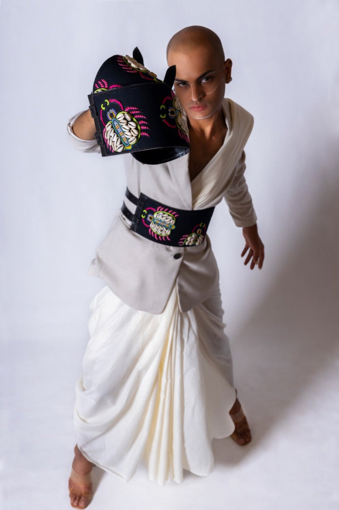 Tic-tac-toe!! Handcrafted leather belt