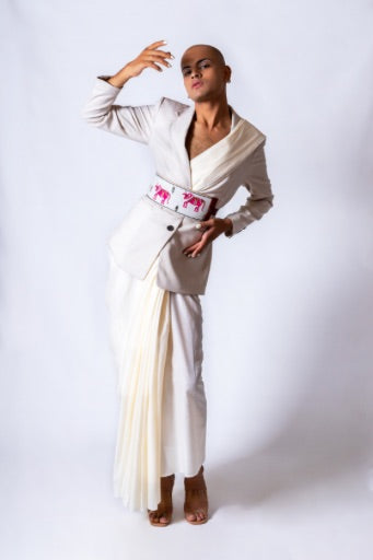 Sudoku!! Handcrafted embroidered leather belt