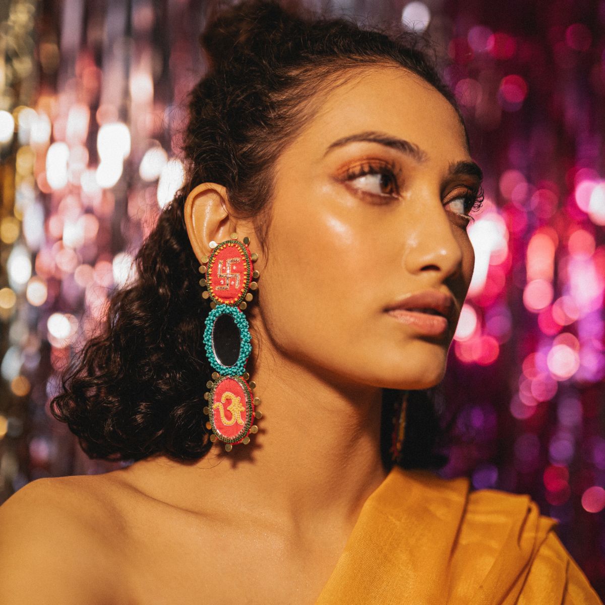 Kesar Kasturi handmade ethnic earrings