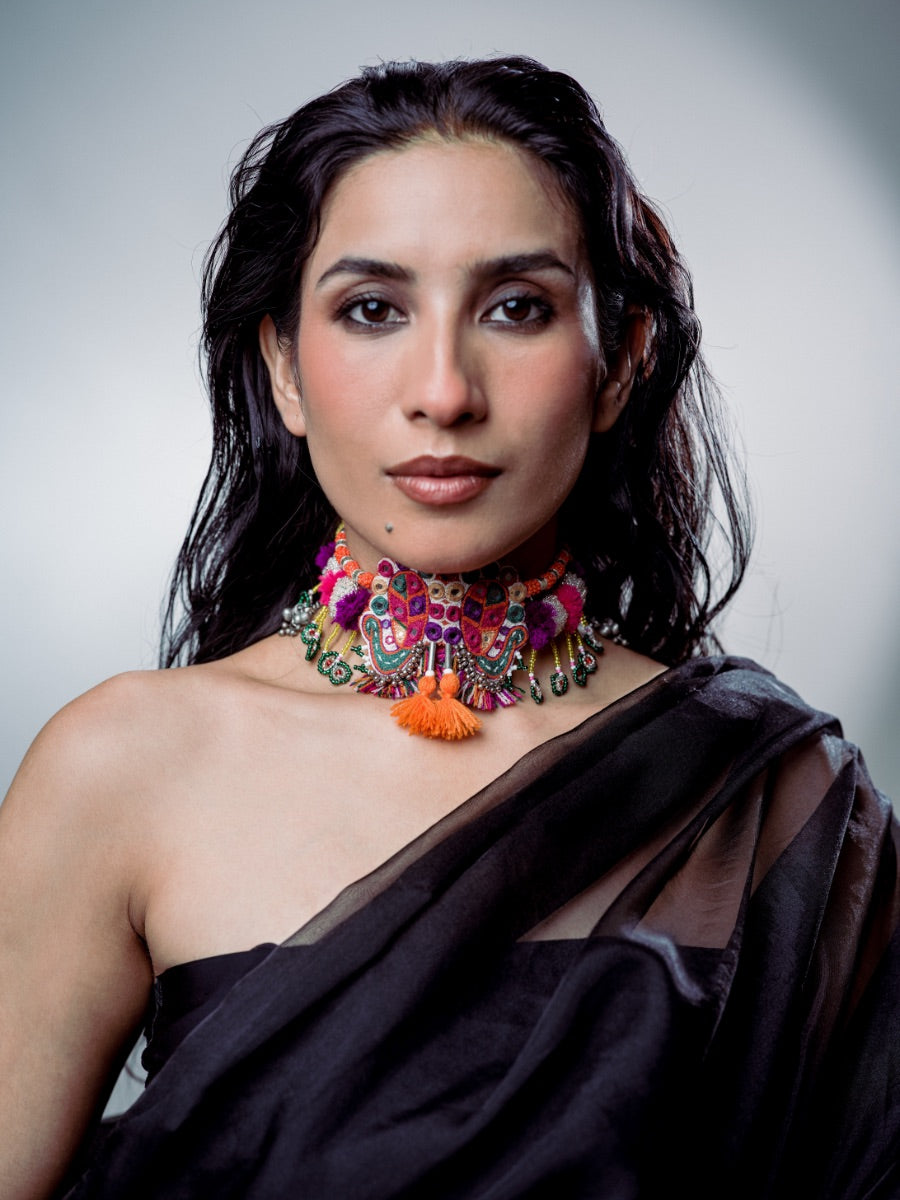 Leela Laher!! Handcrafed traditional 2 peacock choker!!