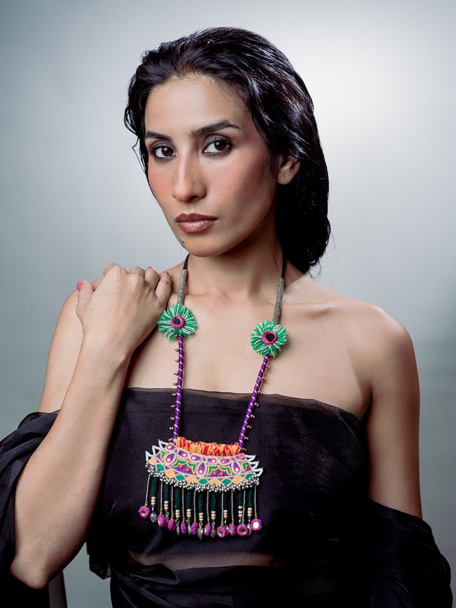 Na Re Baa!! Handcrafted traditional kutchi embroidery necklace!!