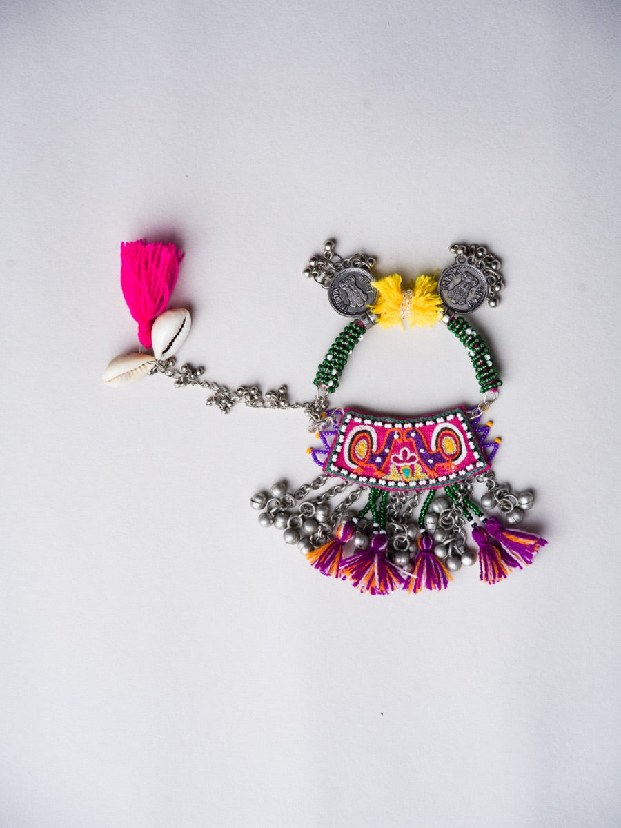 Hayla Kare!! Handcrafted traditional peacock embroidery bracelet!!
