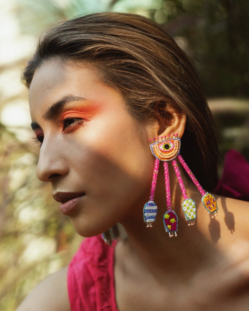 Silenzio! Handmade evil eye earrings