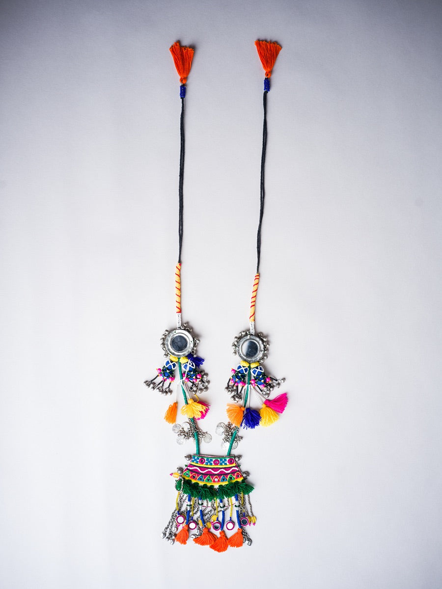 Favta Hai!! Traditional neckpiece with mirror tassels!!