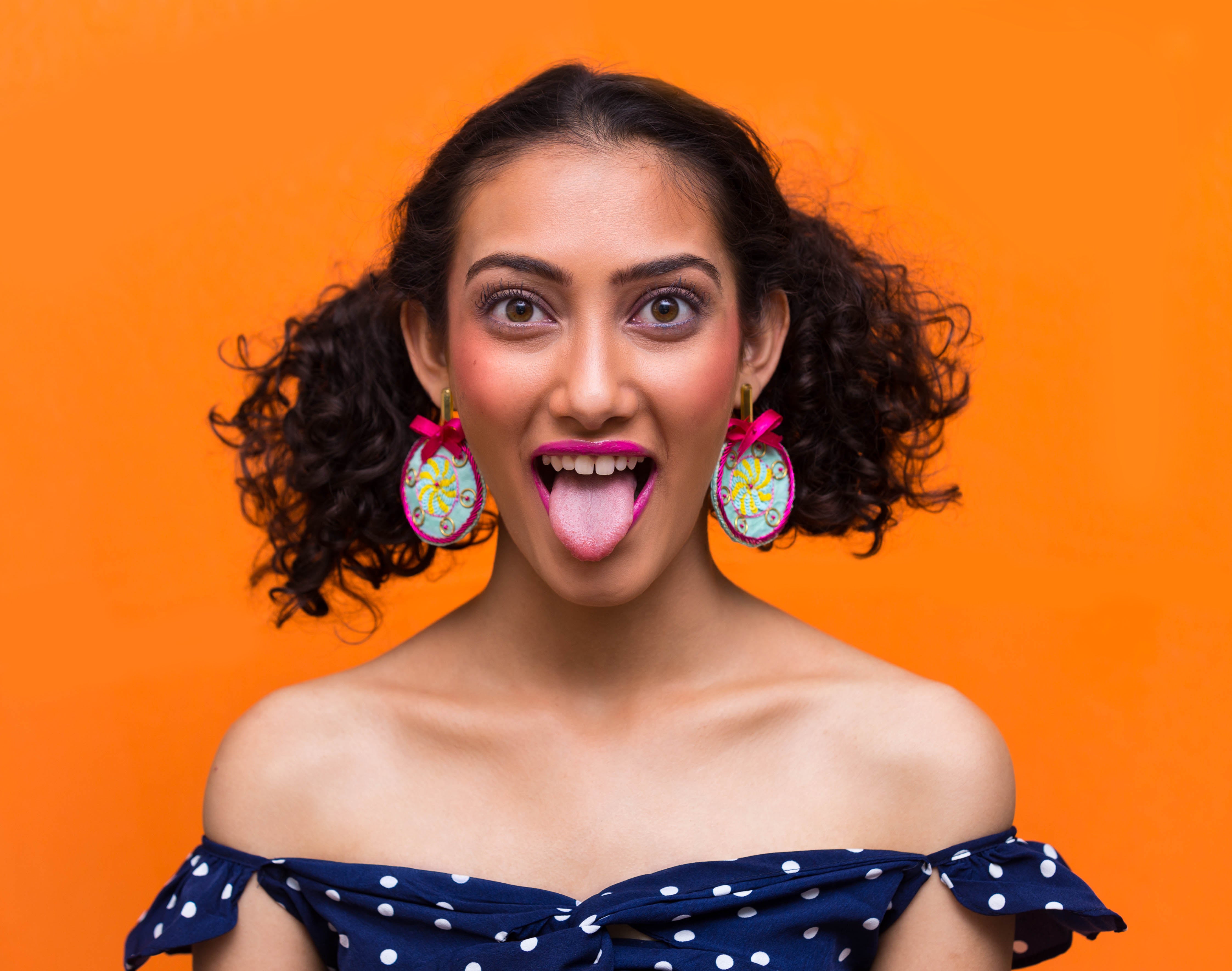 Lollipop handmade quirky earrings