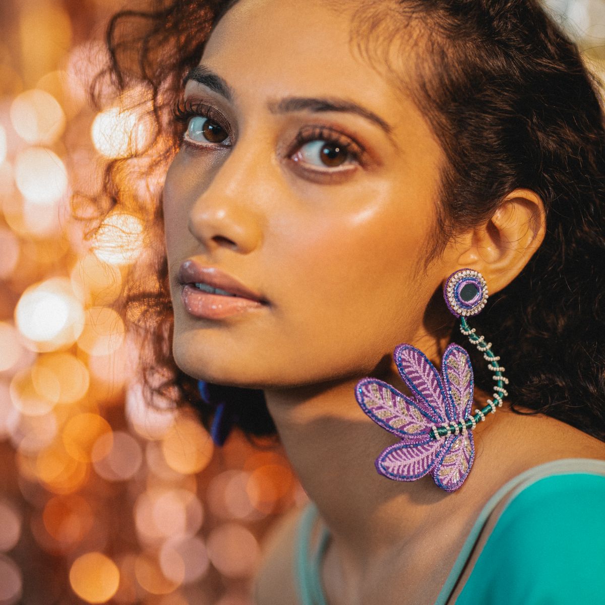 Shikanji handmade flower earrings