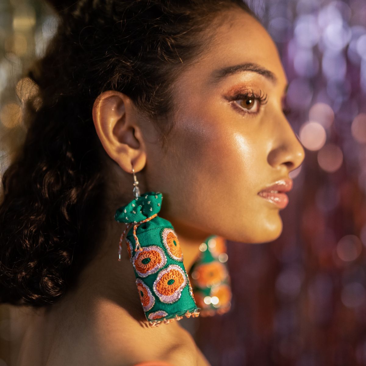 Kahwah handmade potli earrings